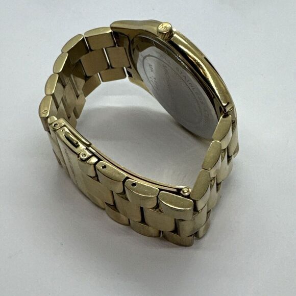 Michael Kors Slim Runway MK3179 Women's Gold Tone Analog Dial Wrist Watch JNA250 - Picture 10 of 11